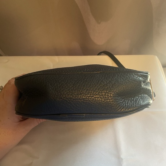 GiGi New York Leather Navy Blue Small Crossbody Bag Purse Handbag With Tassel - Picture 3 of 15